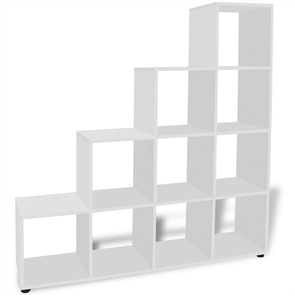 Staircase Bookcase/Display Shelf 142 cm White