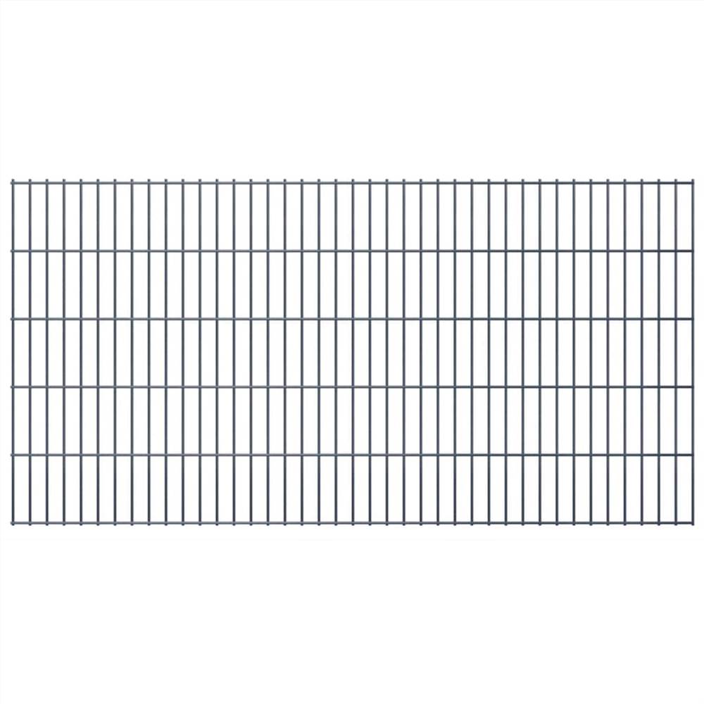 

2D Garden Fence Panels 2.008x1.03 m 14 m (Total Length) Grey