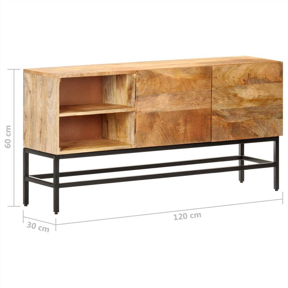 vidaXL Sideboard 120x30x60 cm Solid Mango Wood