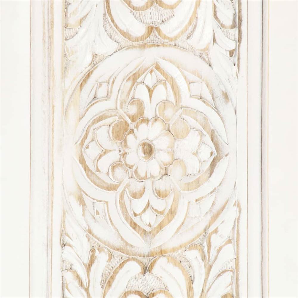 vidaXL Wardrobe White 120x40x200 cm Solid Mango Wood