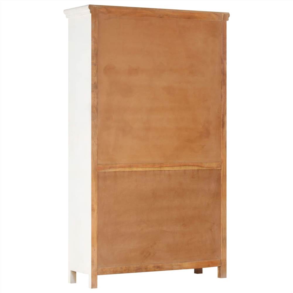 vidaXL Wardrobe White 120x40x200 cm Solid Mango Wood