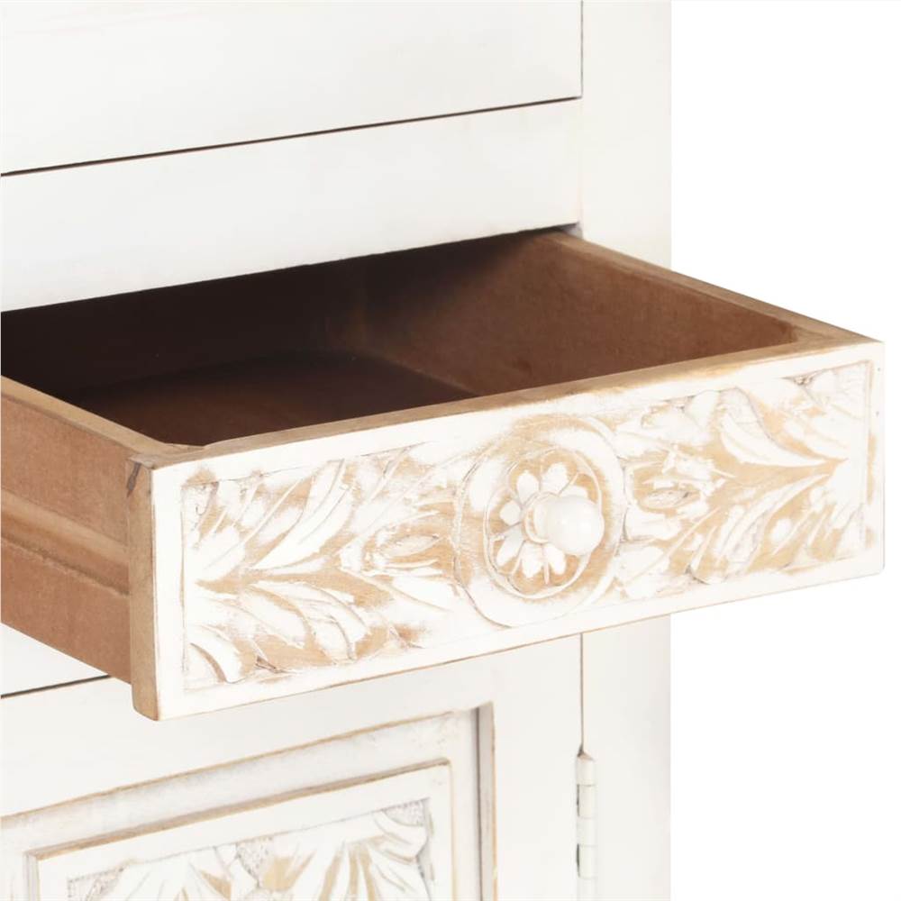 vidaXL Wardrobe White 120x40x200 cm Solid Mango Wood
