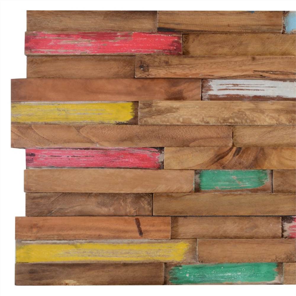 10 pcs Wall Cladding Panels 1 m² Teak