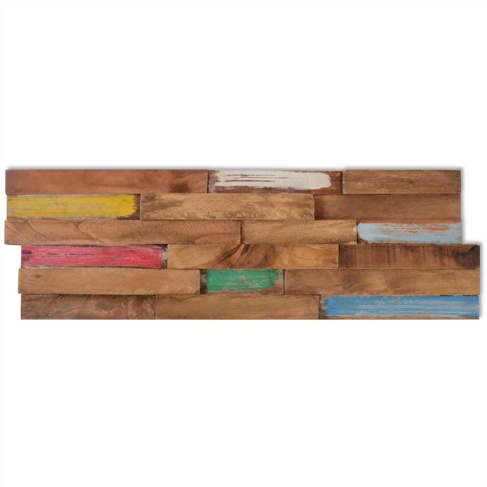 10 pcs Wall Cladding Panels 1 m² Teak