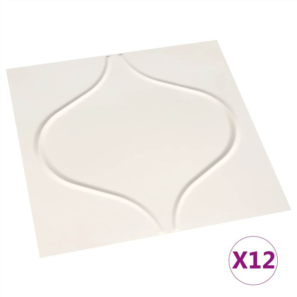 12 pcs Wall Panels 3D 0.5x0.5 m 3 m²