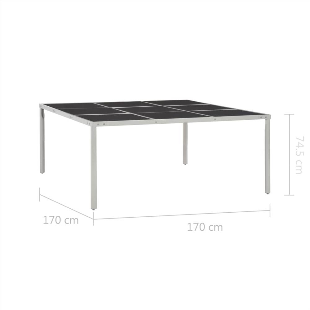 13 Piece Outdoor Dining Set Black