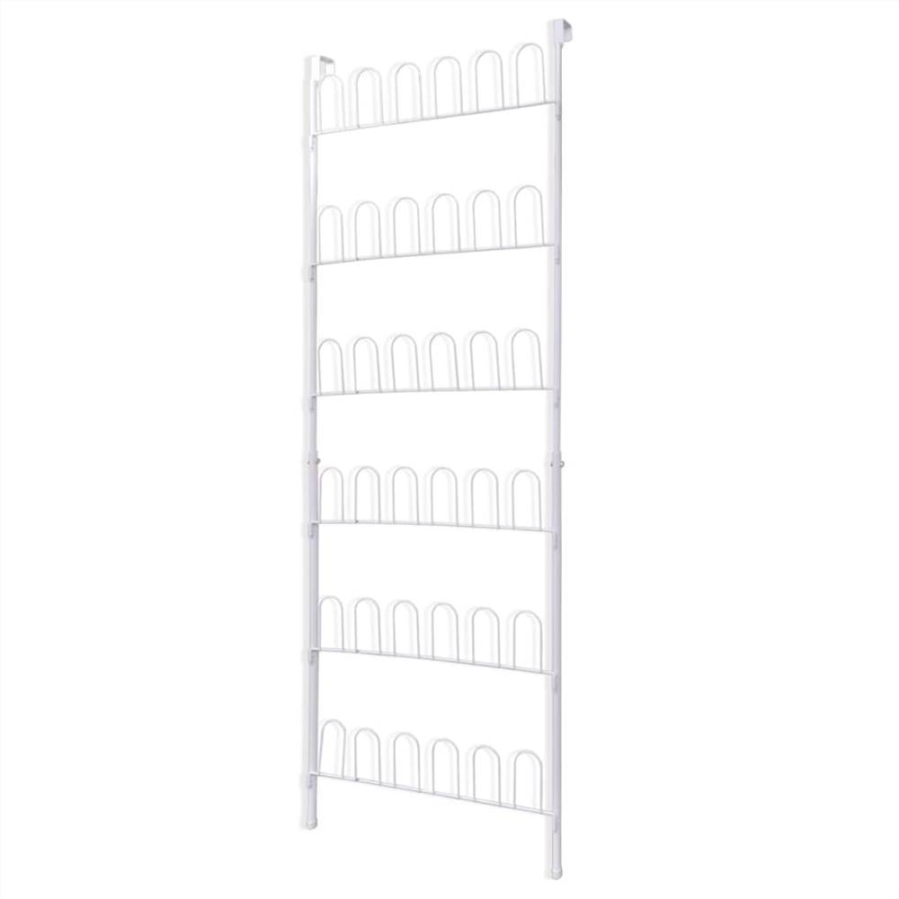 18 Pairs Shoe Racks 2 pcs Steel White