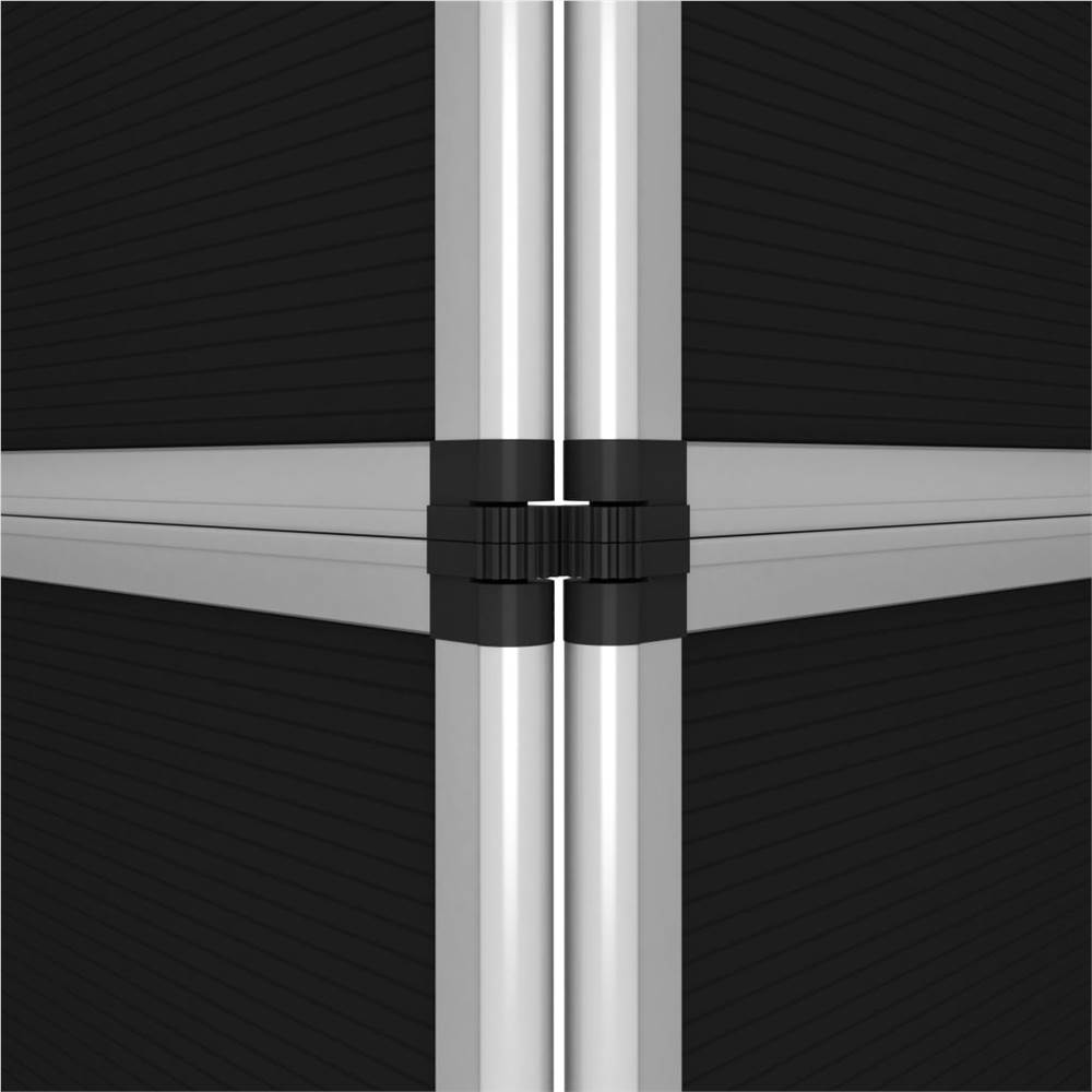 18-Panel Folding Exhibition Display Wall 362x200 cm Black