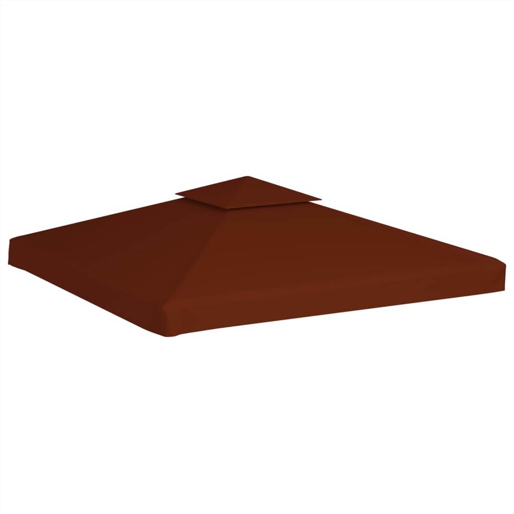 2-Tier Gazebo Top Cover 310 g/m² 3x3 m Terracotta