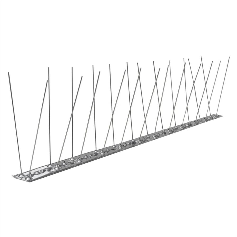 2-row Stainless Steel Bird & Pigeon Spikes Set of 6 3 m