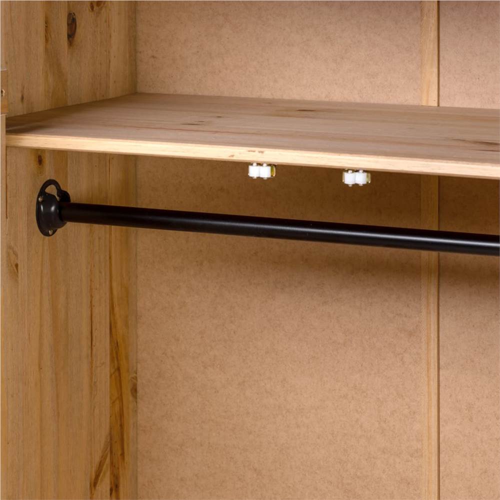 3-Door Wardrobe 118x50x171.5 cm Pine Panama Range