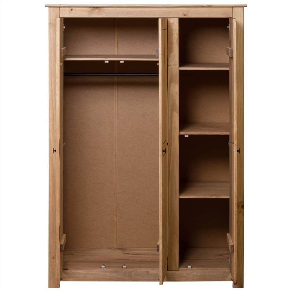 3-Door Wardrobe 118x50x171.5 cm Pine Panama Range