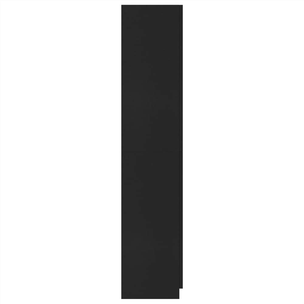 3-Door Wardrobe Black 120x50x180 cm Chipboard