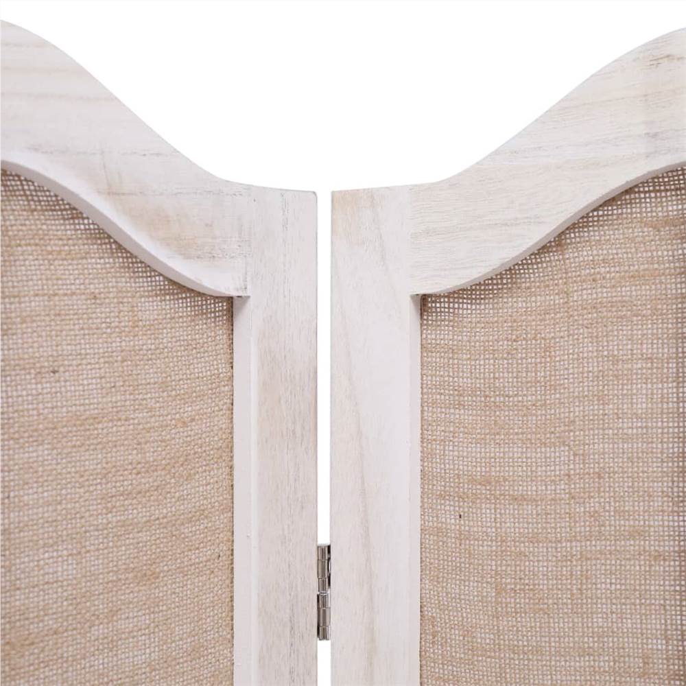 3-Panel Room Divider White 105x165 cm Fabric