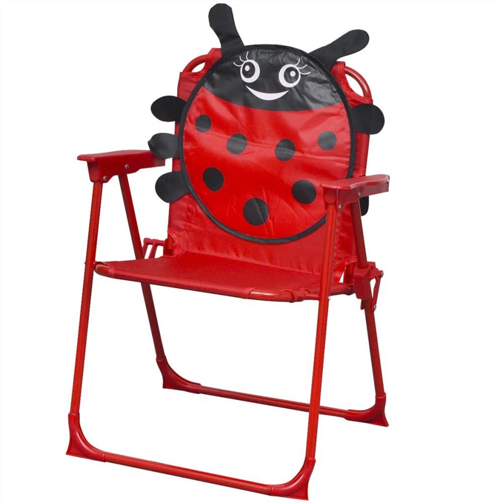 3 Piece Kids Garden Bistro Set with Parasol Red