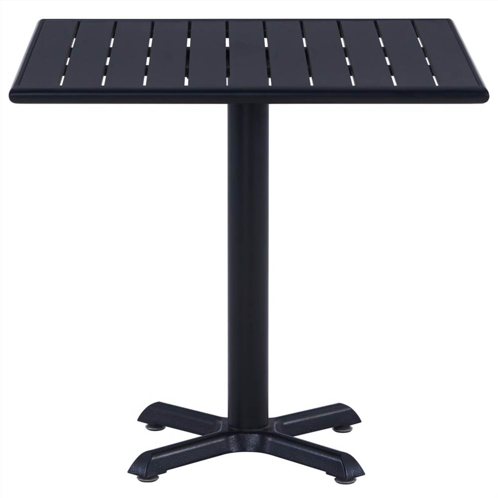 3 Piece Outdoor Dining Set Metal and PP Black