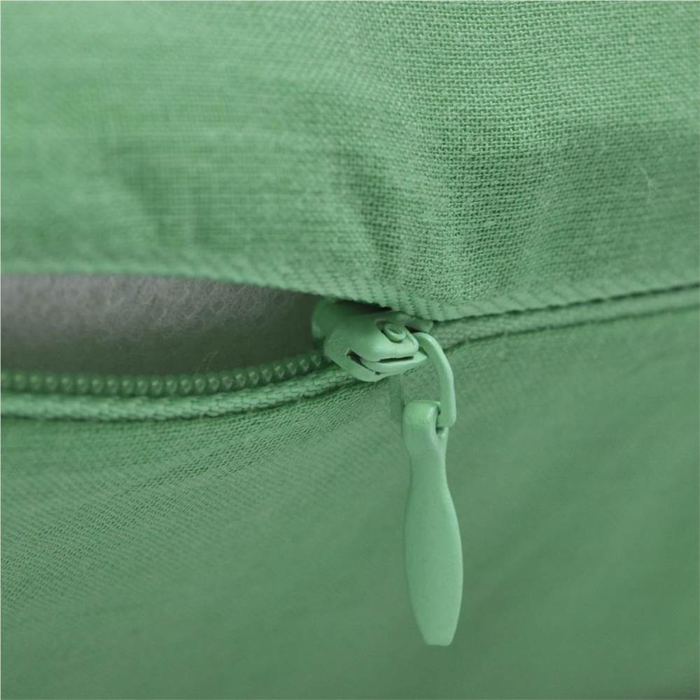 4 Apple Green Cushion Covers Cotton 40 x 40 cm