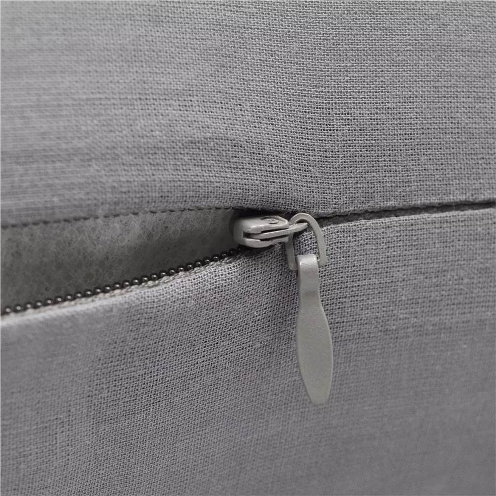 4 Grey Cushion Covers Cotton 40 x 40 cm