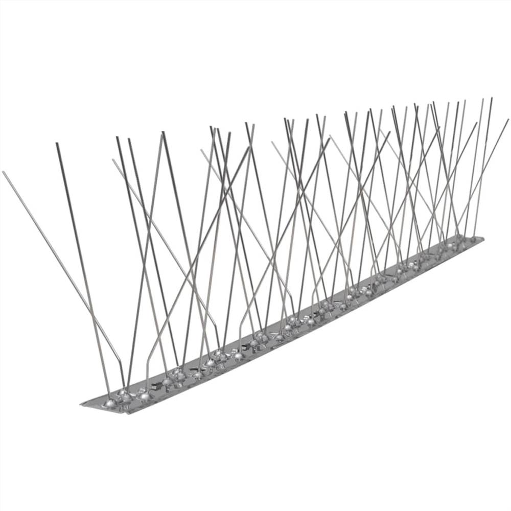 5-row Stainless Steel Bird & Pigeon Spikes Set of 6 3 m