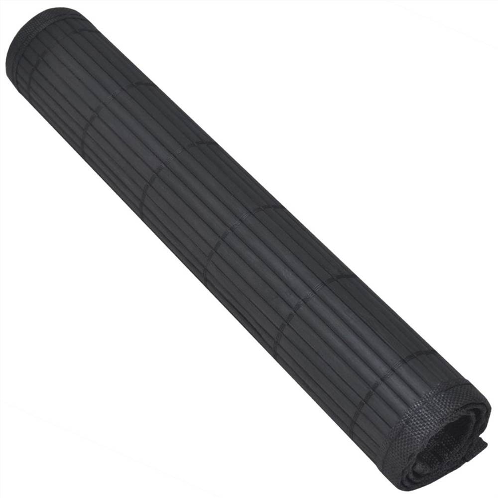 6 Bamboo Placemats 30 x 45 cm Black