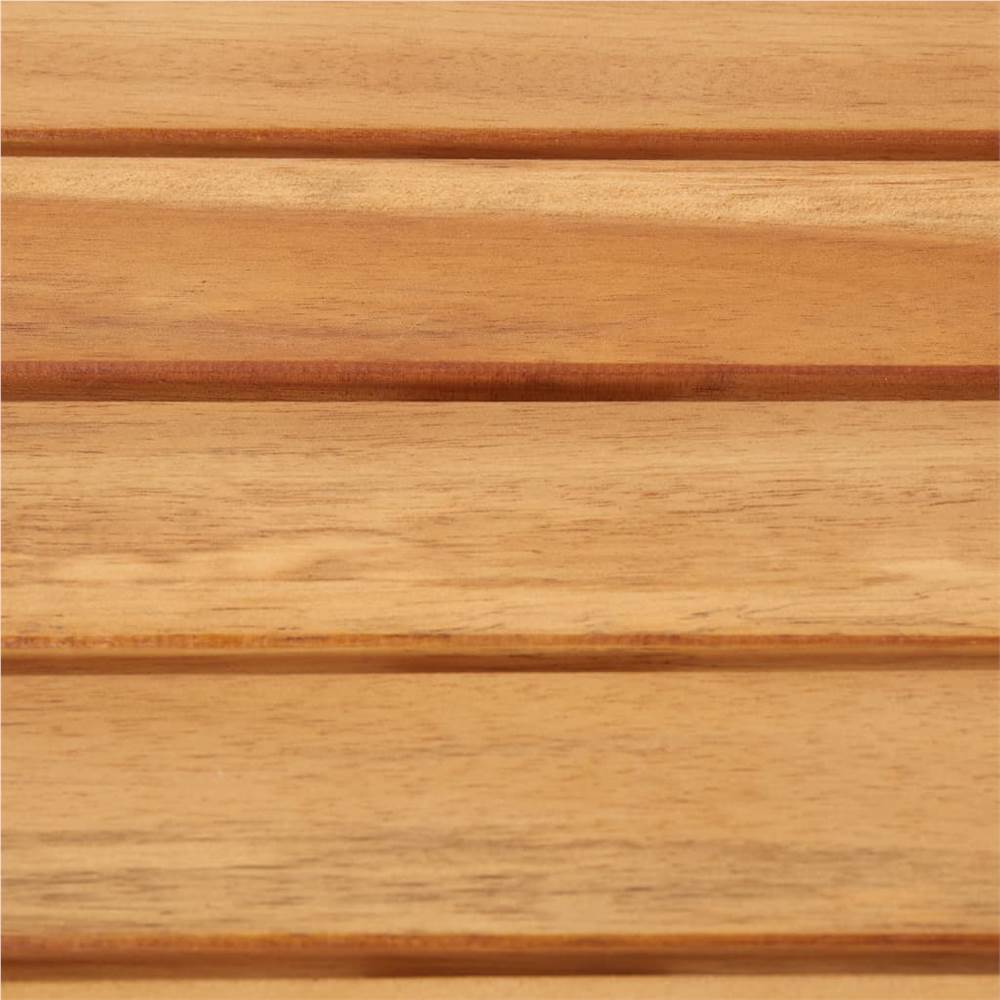 7 Piece Bar Set Solid Acacia Wood and Stainless Steel