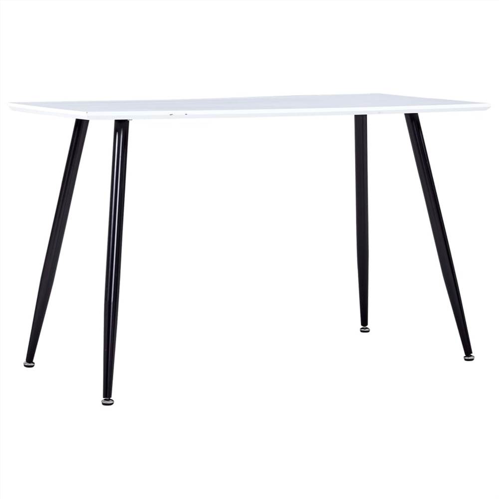 7 Piece Dining Set Plastic Black