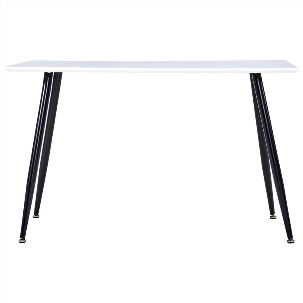 7 Piece Dining Set Plastic Black