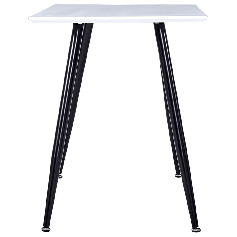 7 Piece Dining Set Plastic Black