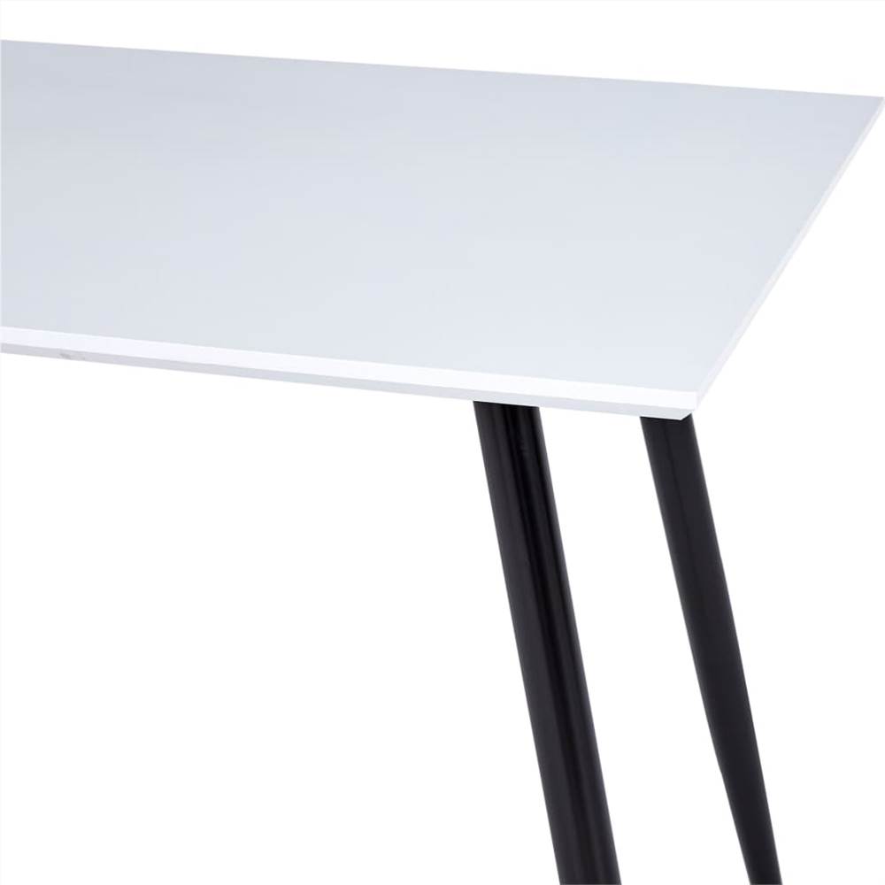 7 Piece Dining Set Plastic Black