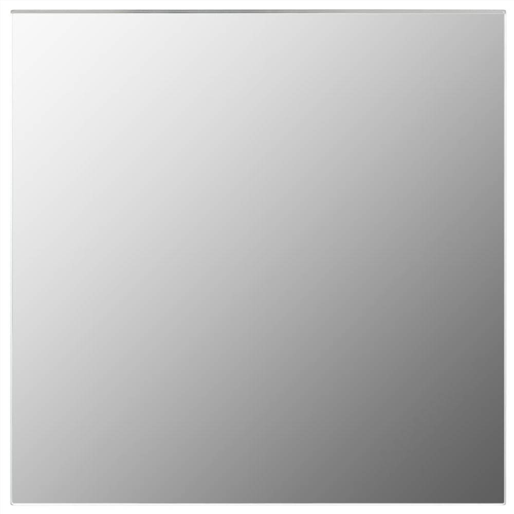 7 Piece Wall Mirror Set Square Glass