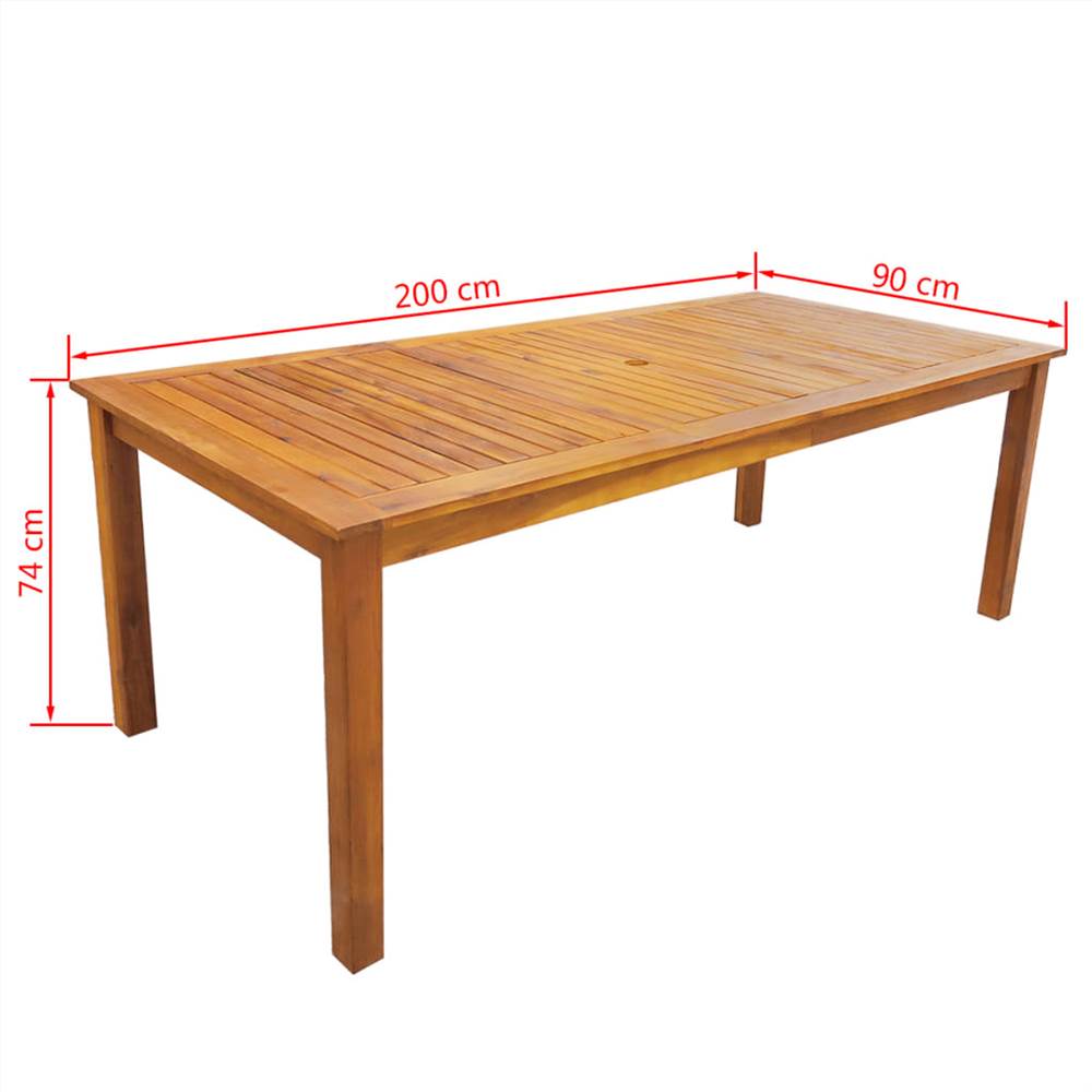 9 Piece Outdoor Dining Set Solid Acacia Wood