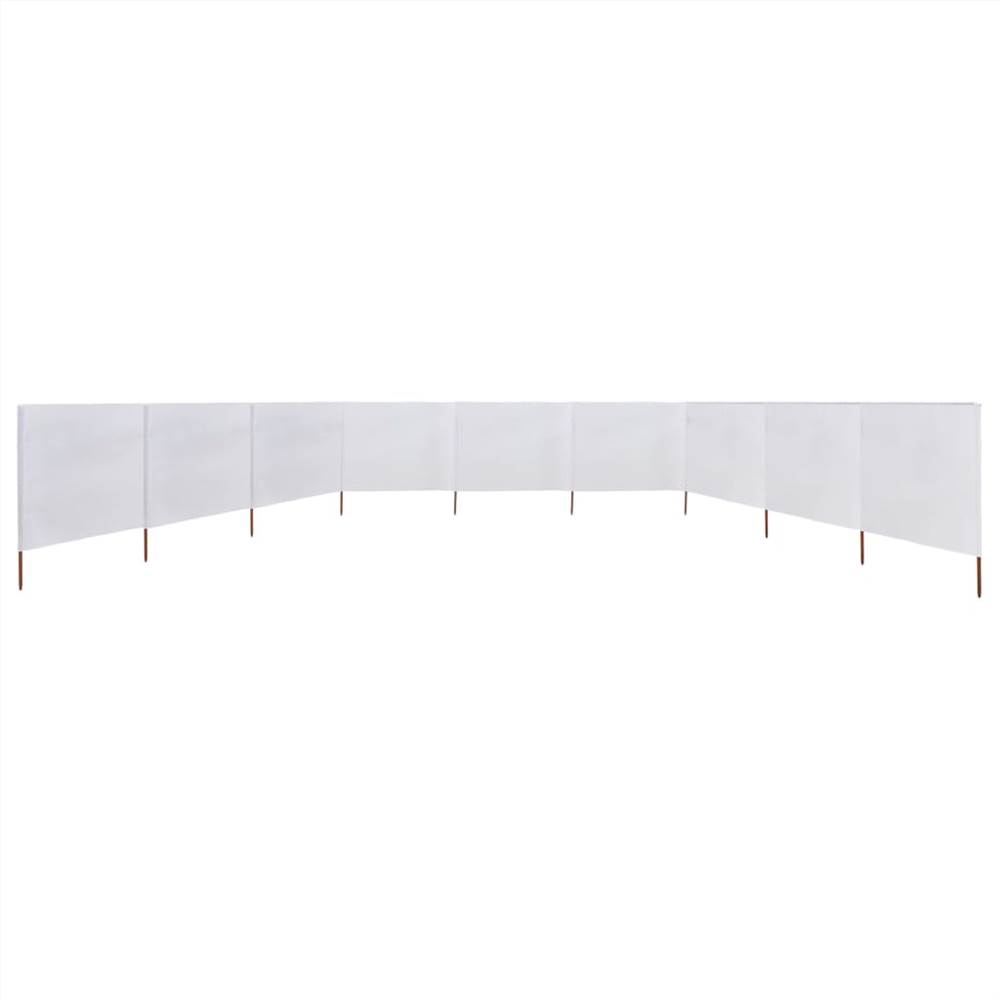 9-panel Wind Screen Fabric 1200x120 cm Sand White