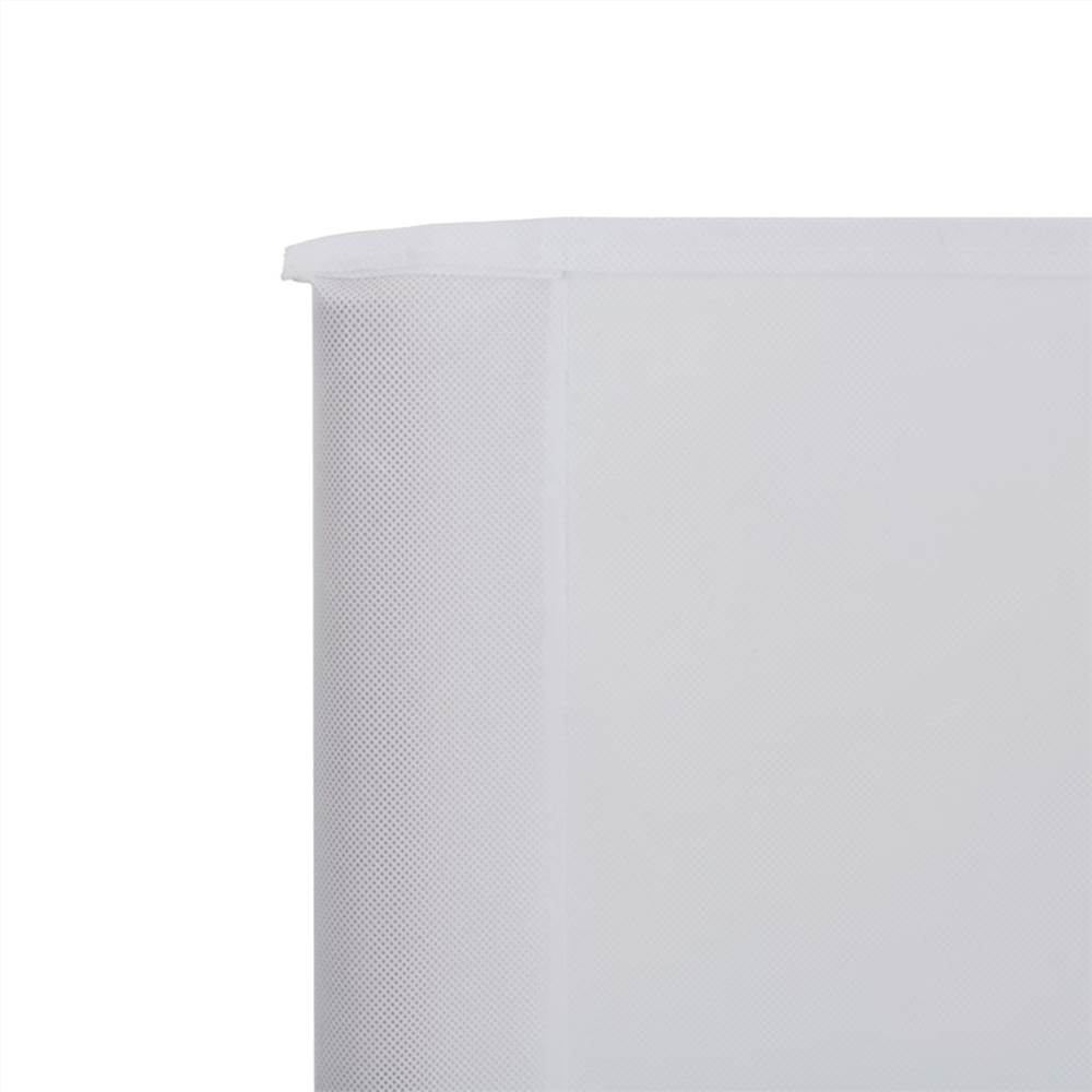 9-panel Wind Screen Fabric 1200x120 cm Sand White