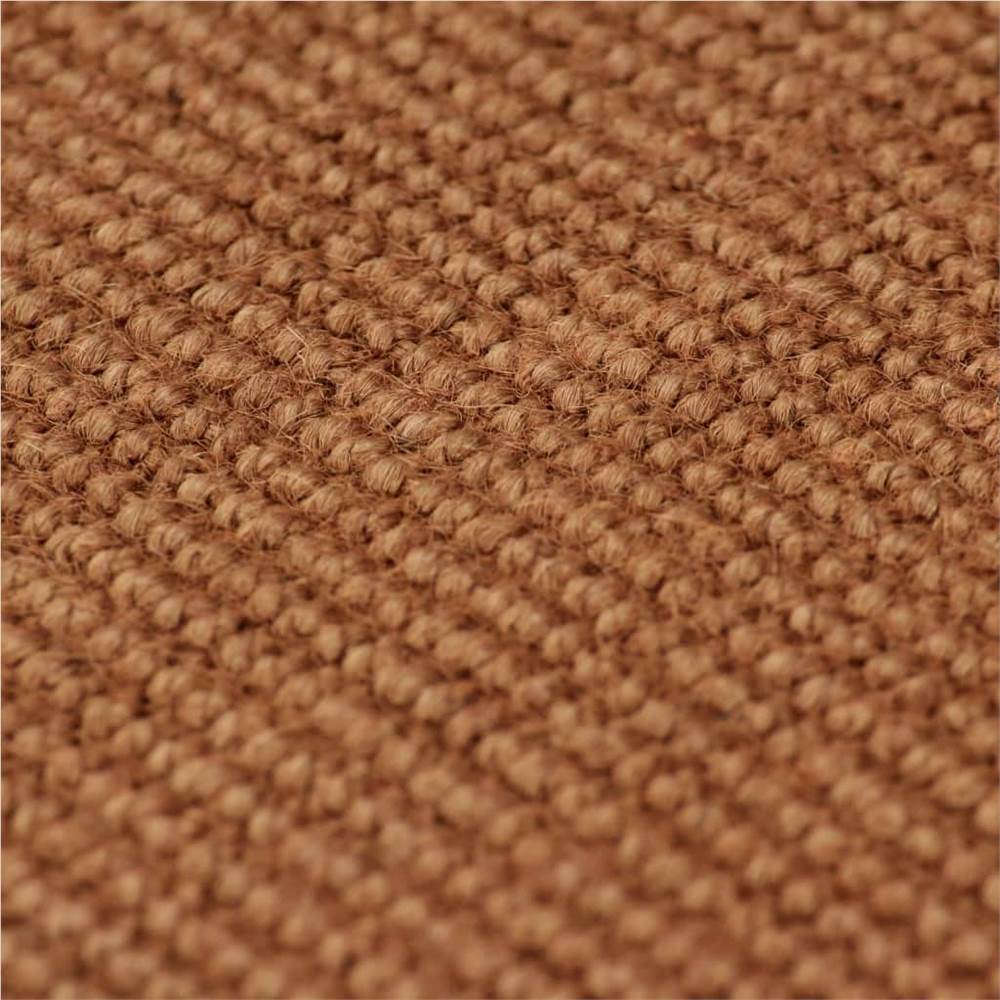 Area Rug Jute with Latex Backing 120x180 cm Brown