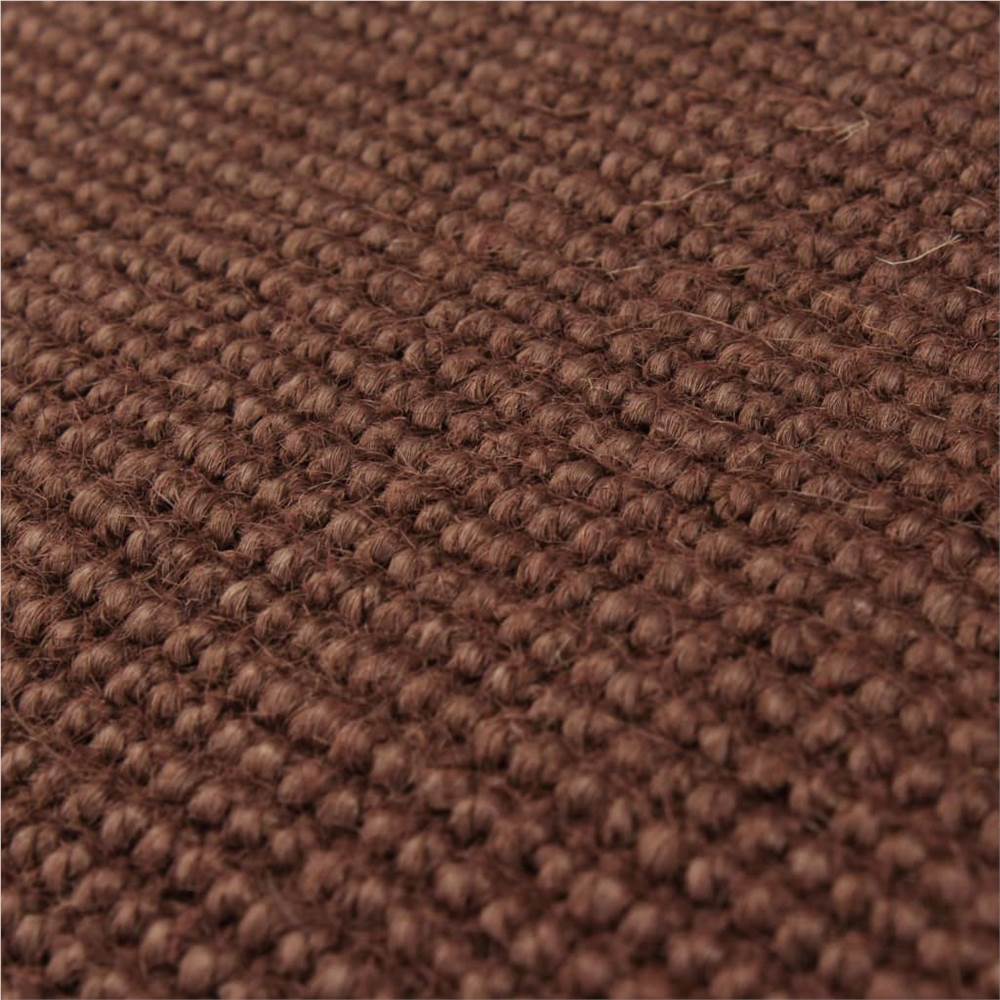Area Rug Jute with Latex Backing 190x240 cm Dark Brown