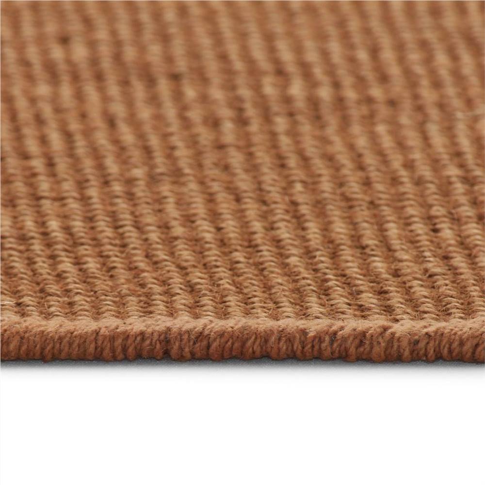 Area Rug Jute with Latex Backing 80x160 cm Brown