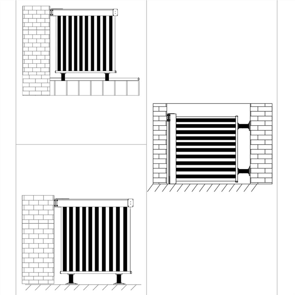 Balcony Side Awning Multi-functional 150x200 cm Black