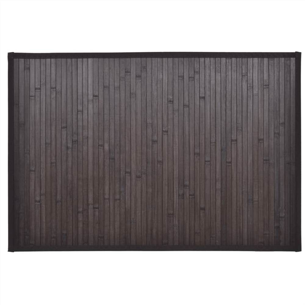 Bamboo Bath Mats 2 pcs 60x90 cm Dark Brown