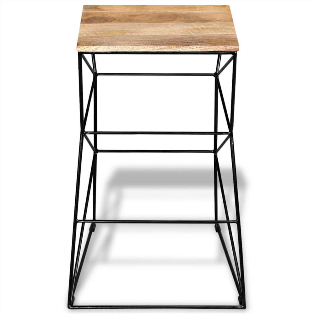 Bar Stools 2 pcs Solid Mango Wood