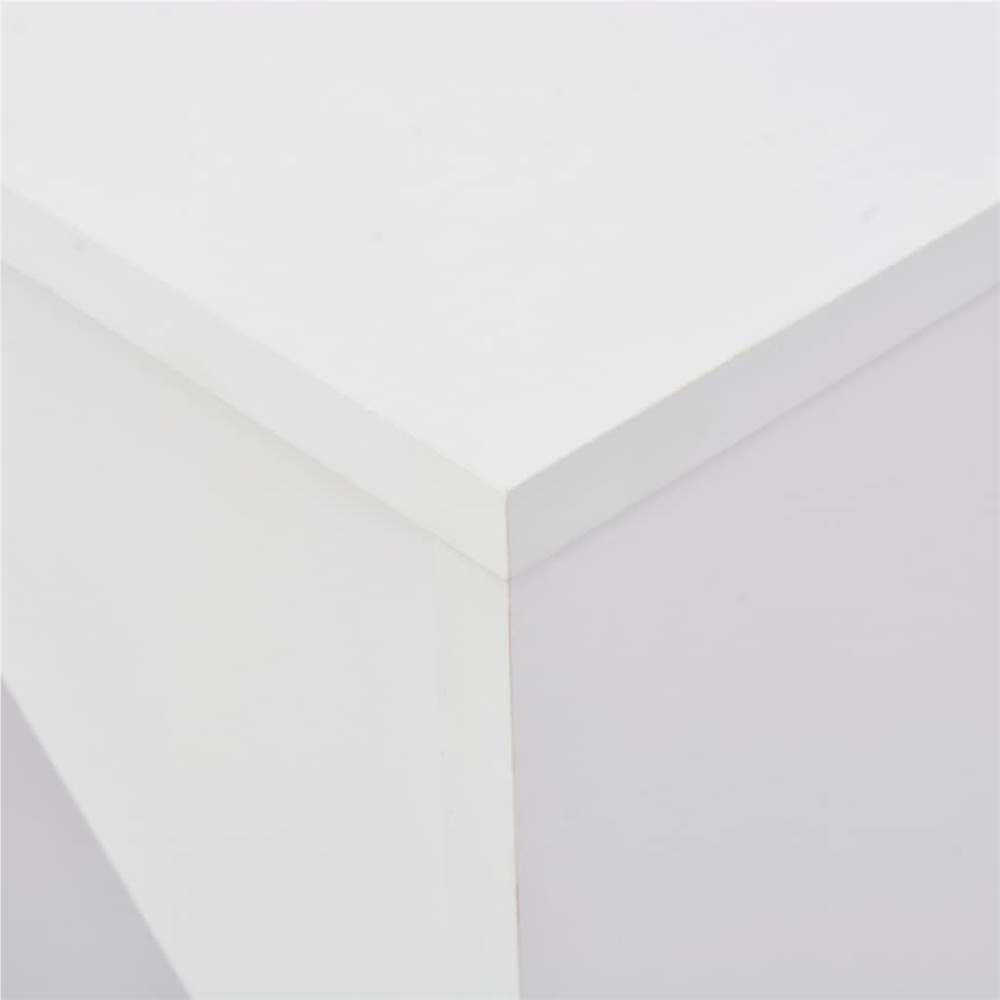 Bar Table with Moveable Shelf White 138x40x120 cm