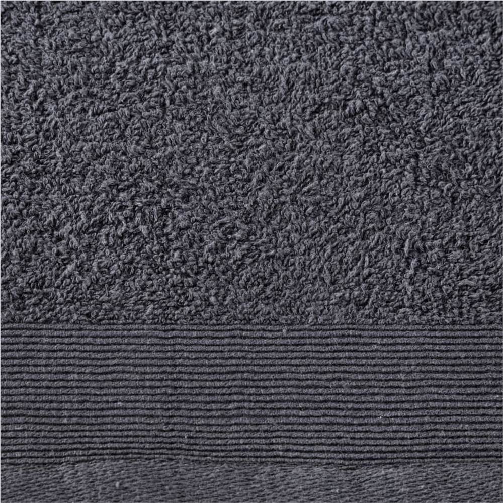 Bath Towel Set 5 pcs Cotton 450 gsm 100x150 cm Anthracite