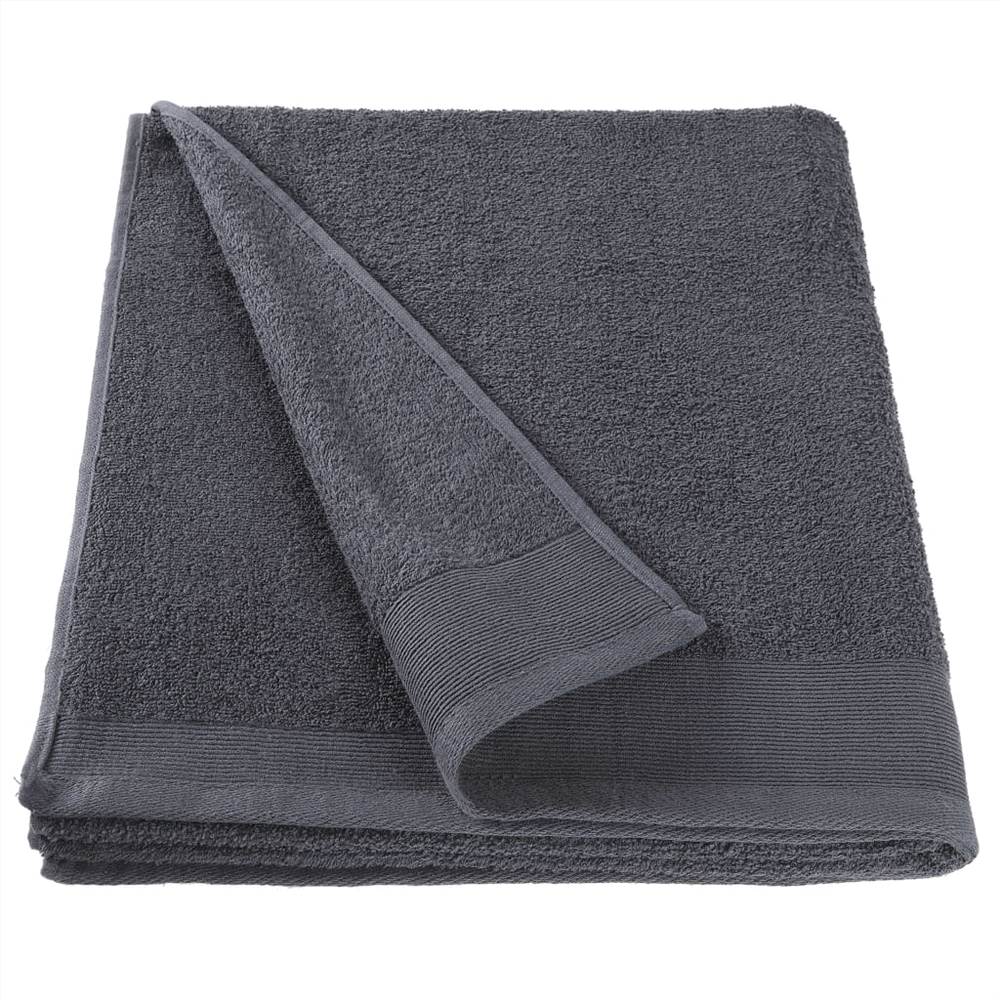 Bath Towel Set 5 pcs Cotton 450 gsm 100x150 cm Anthracite