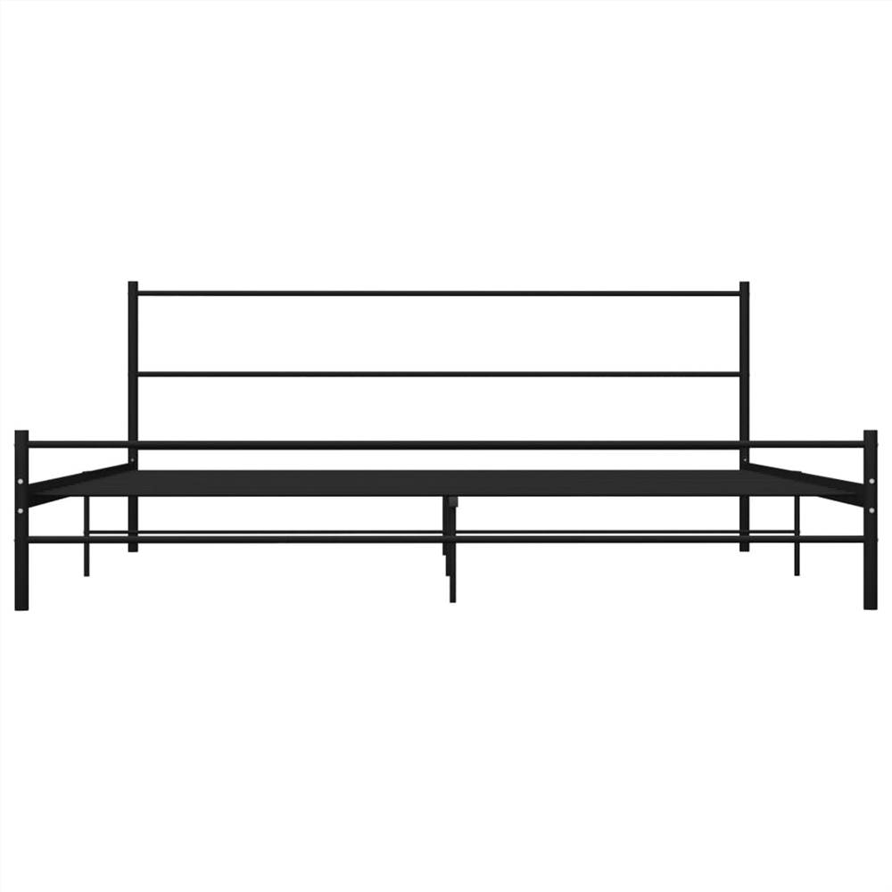Bed Frame Black Metal 200x200 cm