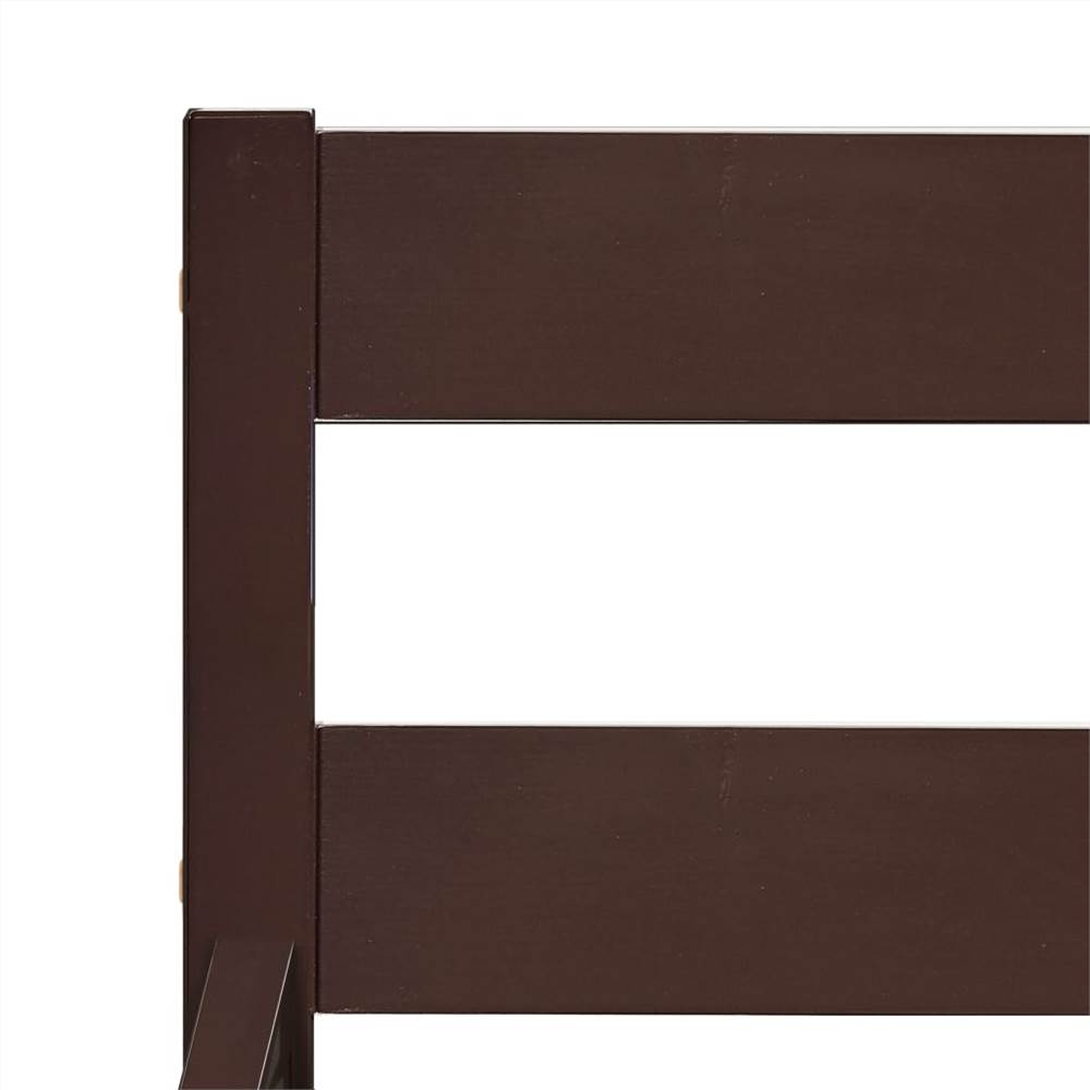 Bed Frame Dark Brown Solid Pine Wood 90x200 cm