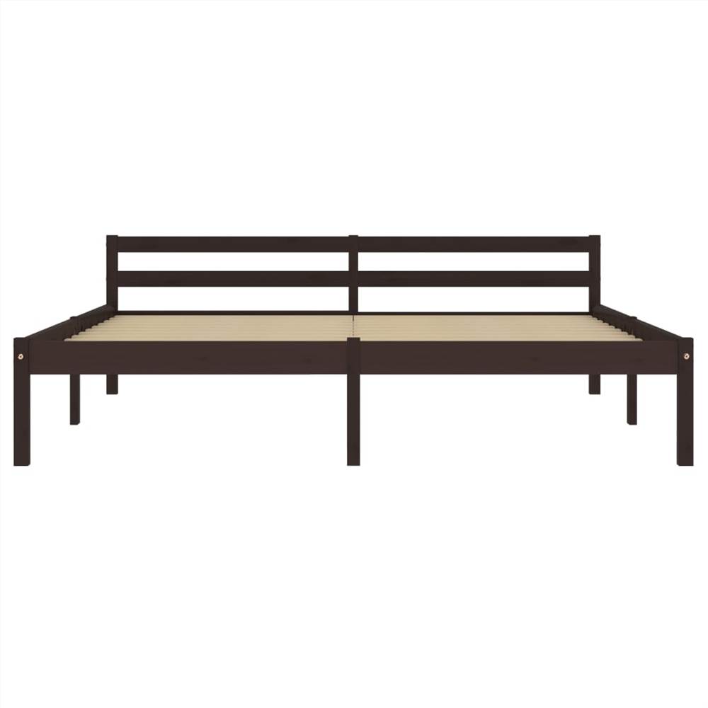 Bed Frame Grey and White Metal 100x200 cm