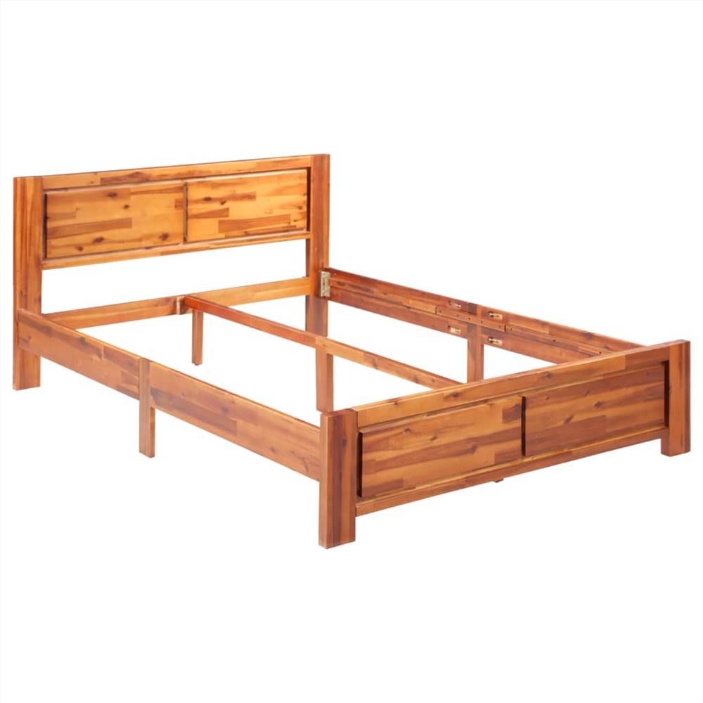 Bed Frame Solid Acacia Wood 140x200 cm
