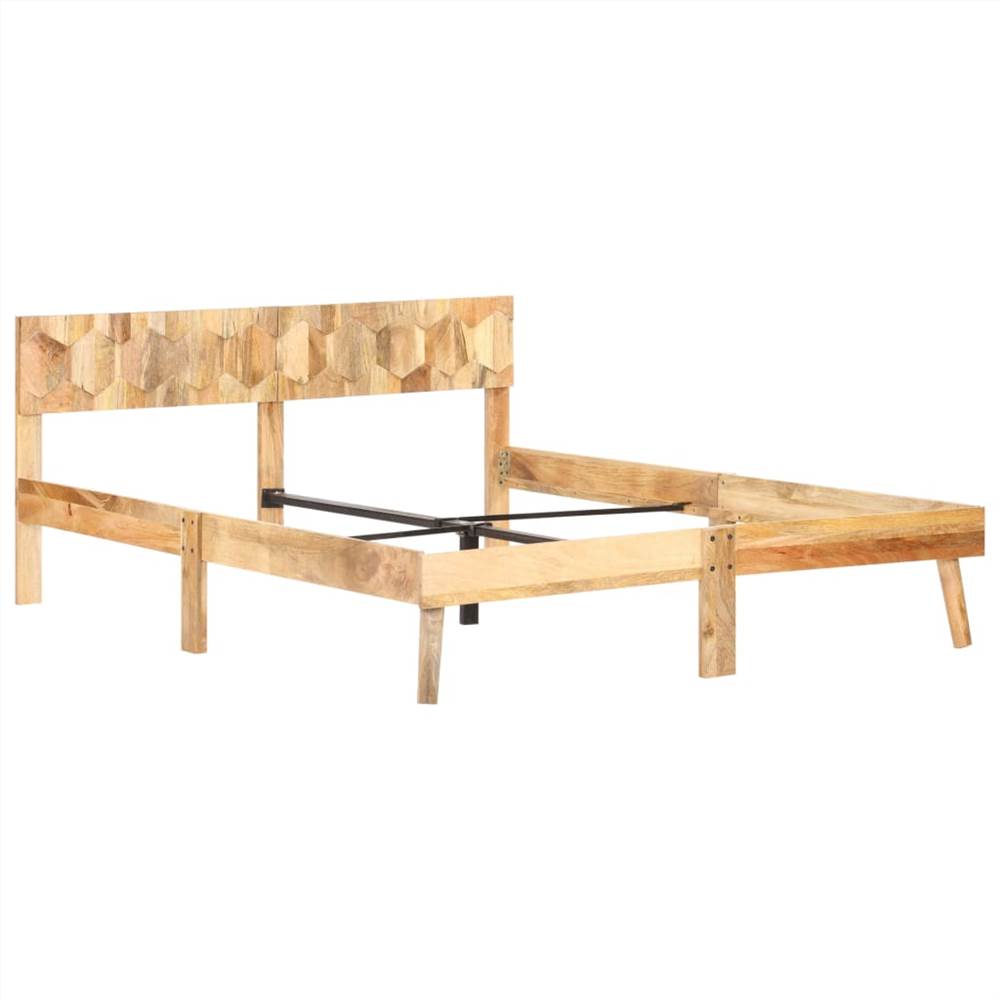 Bed Frame Solid Mango Wood 140x200 cm