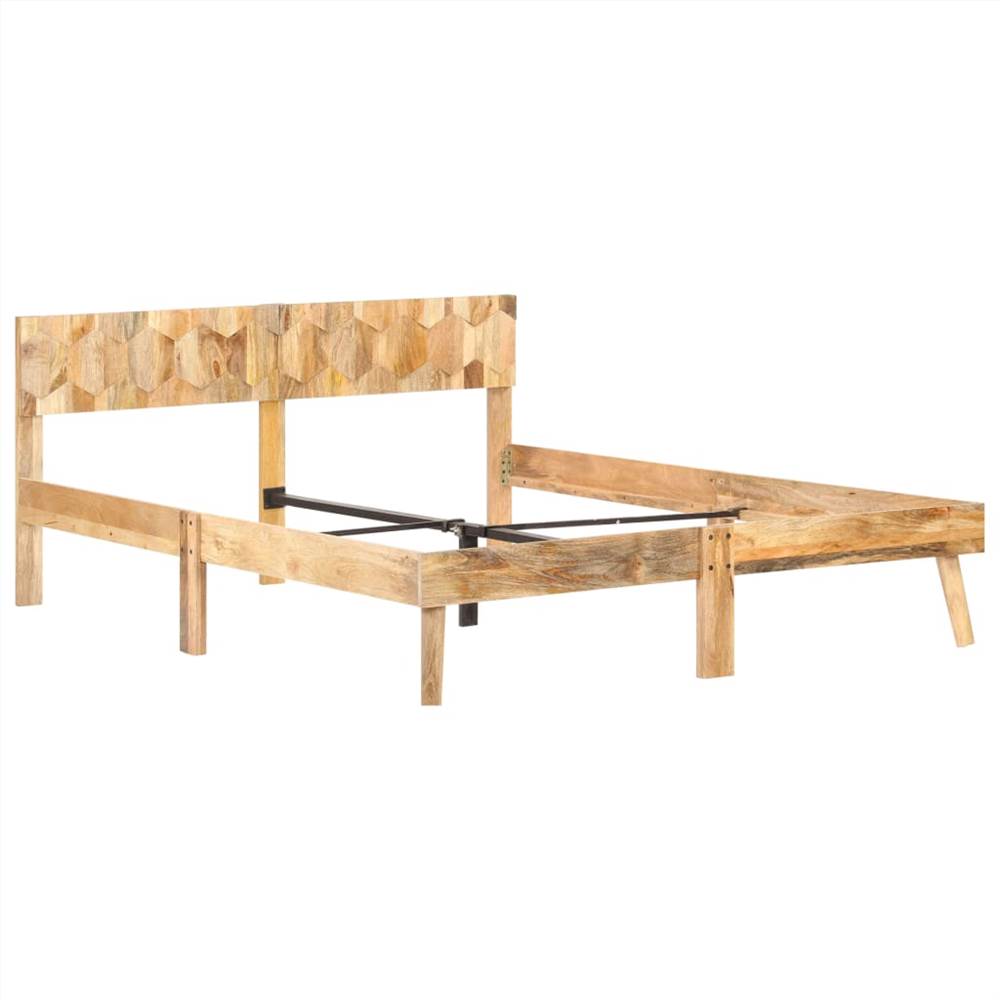 Bed Frame Solid Mango Wood 140x200 cm