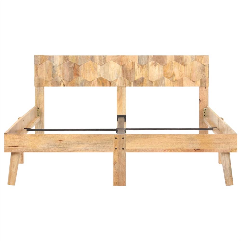 Bed Frame Solid Mango Wood 140x200 cm