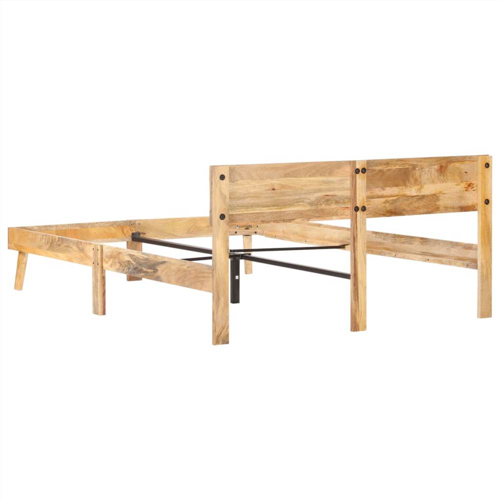 Bed Frame Solid Mango Wood 140x200 cm
